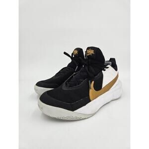 Nike Team Hustle DX - SU21 Low Black Metallic Gold Sz Boys 4Y